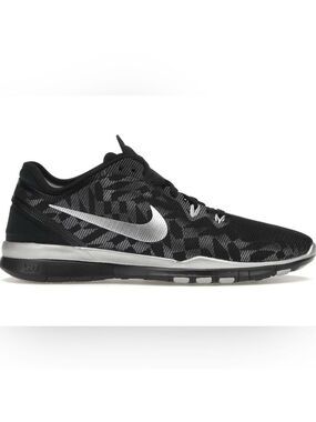 Nike Free 5.0 TR Fit 5 Black Silver Lifting Training Running Sneakers, size 8